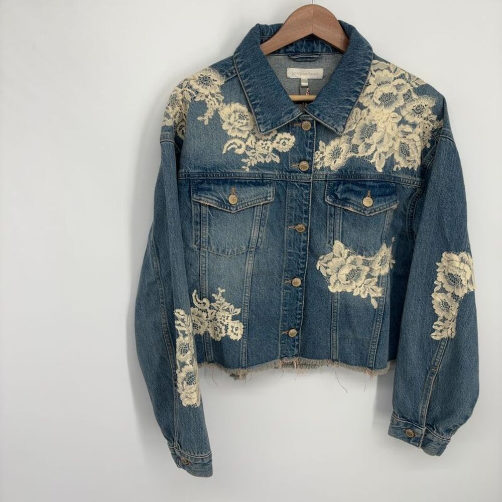 LoveShackFancy Amana Jacket in Faded Blue